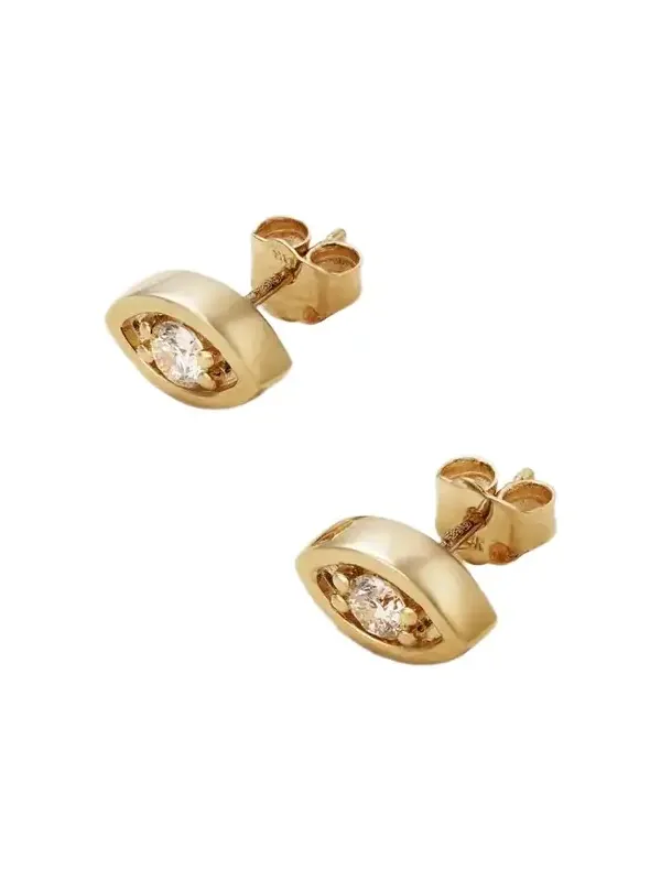 Evil Eye 14-karat Gold Diamond Earrings Evil Eye 14-karat Gold Diamond Earrings