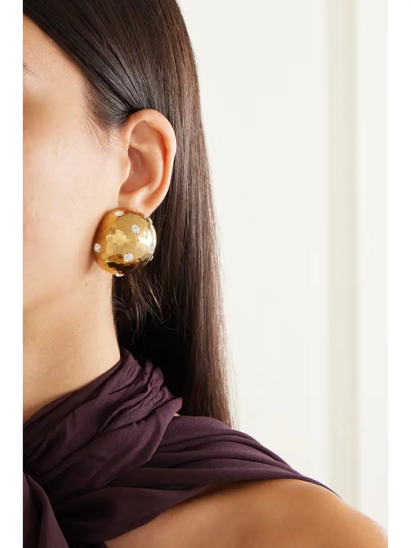 Saint Laurent tone Crystal Earrings | Thumbnail 2