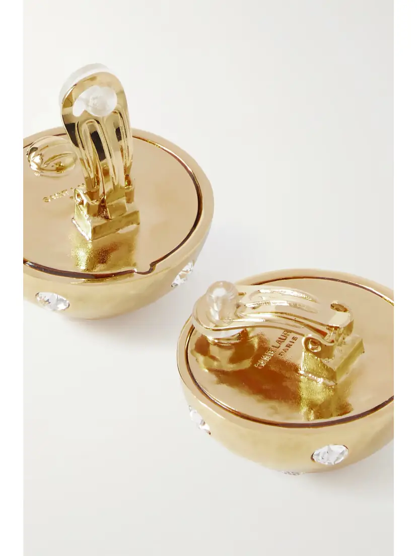 Saint Laurent tone Crystal Earrings | Thumbnail 3