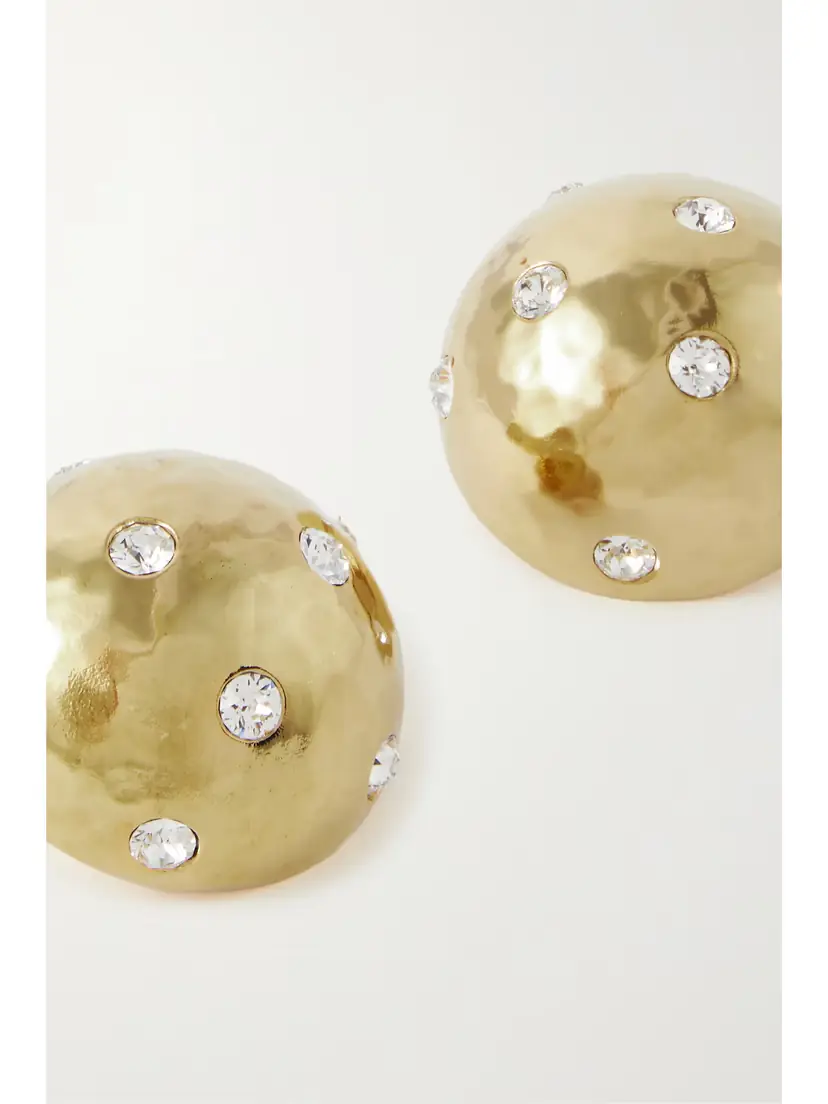 Saint Laurent tone Crystal Earrings | Thumbnail 4