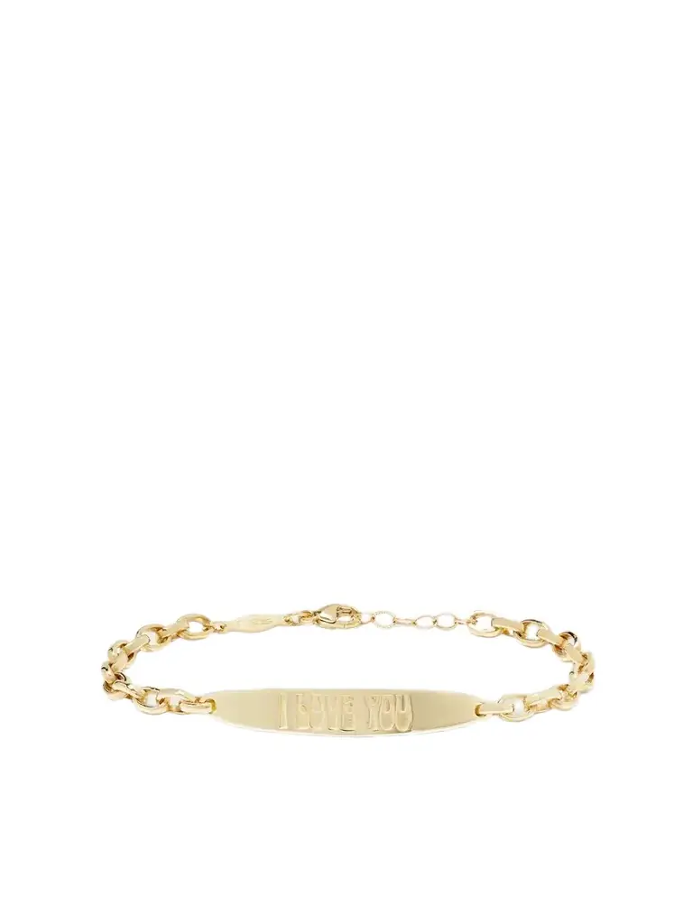 I Love You 14-karat Gold Bracelet