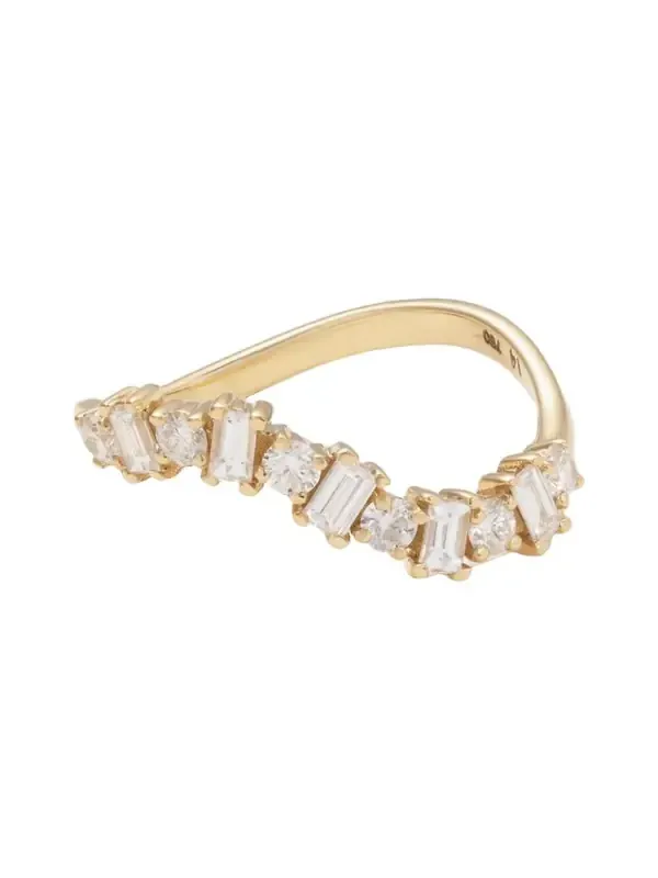 Wave 18-karat White Gold Diamond Ring