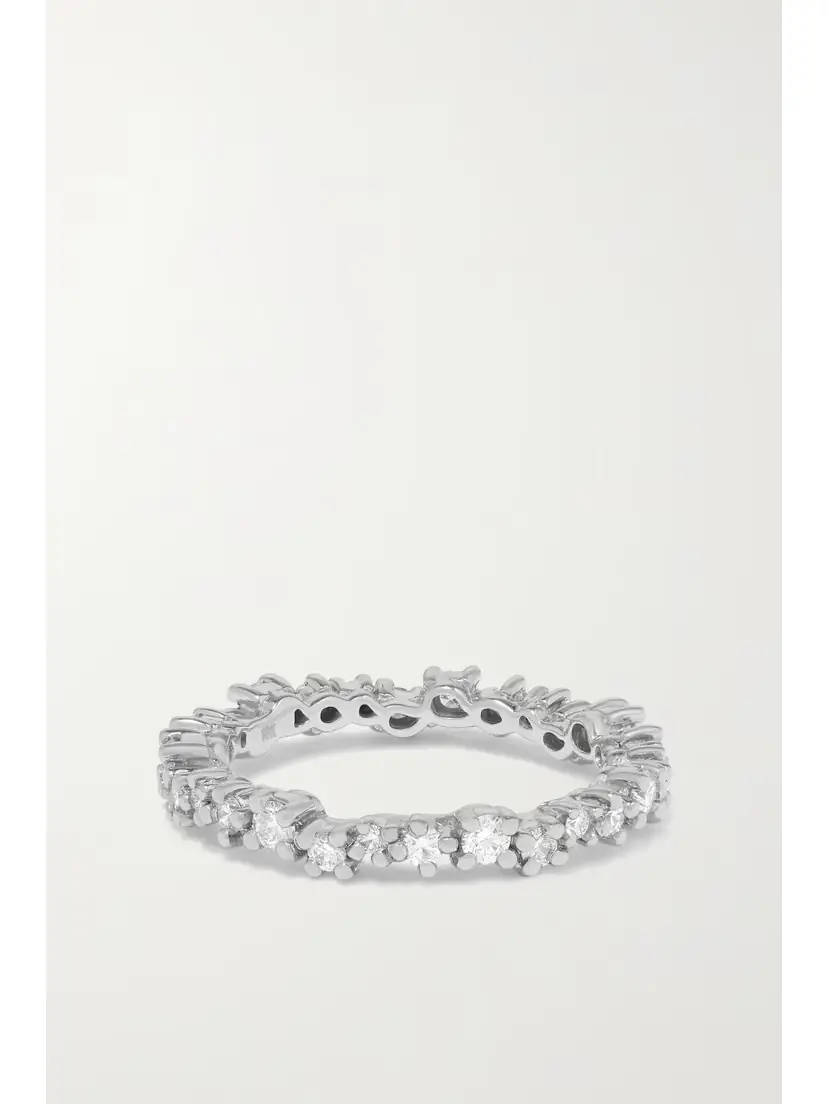 Suzanne Kalan Eternity 18-karat White Gold Diamond Ring | Thumbnail 3