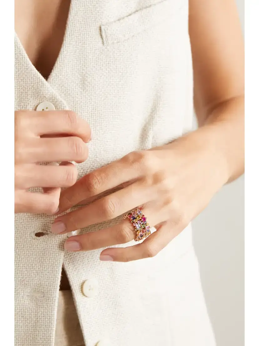 Suzanne Kalan 18-karat Rose Gold Sapphire Ring | Thumbnail 3 Suzanne Kalan 18-karat Rose Gold Sapphire Ring | Thumbnail 3