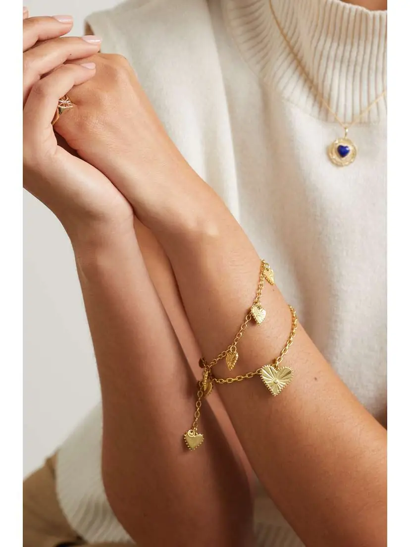 Marlo Laz Small Pour Toujours Heart 14-karat Gold Diamond Bracelet | Thumbnail 5 Marlo Laz Small Pour Toujours Heart 14-karat Gold Diamond Bracelet | Thumbnail 5