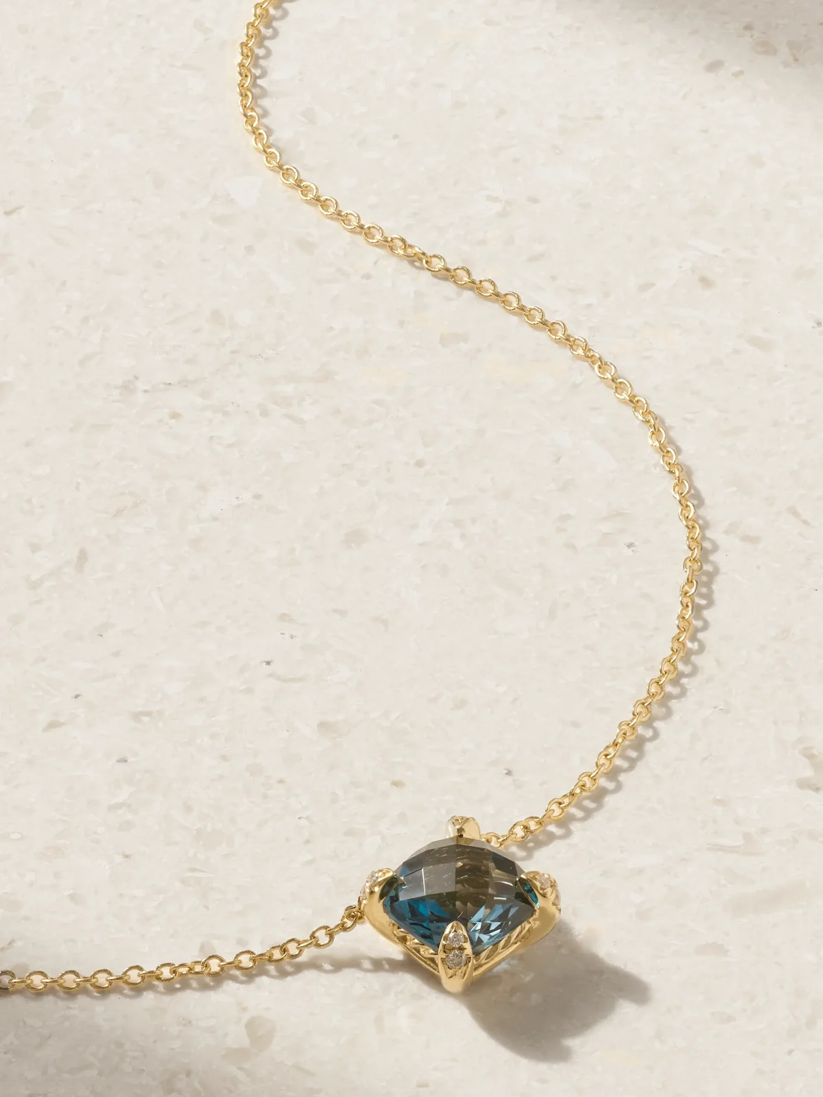 Petite Châtelaine 18-karat Gold, Topaz And Diamond Necklace Petite Châtelaine 18-karat Gold, Topaz And Diamond Necklace