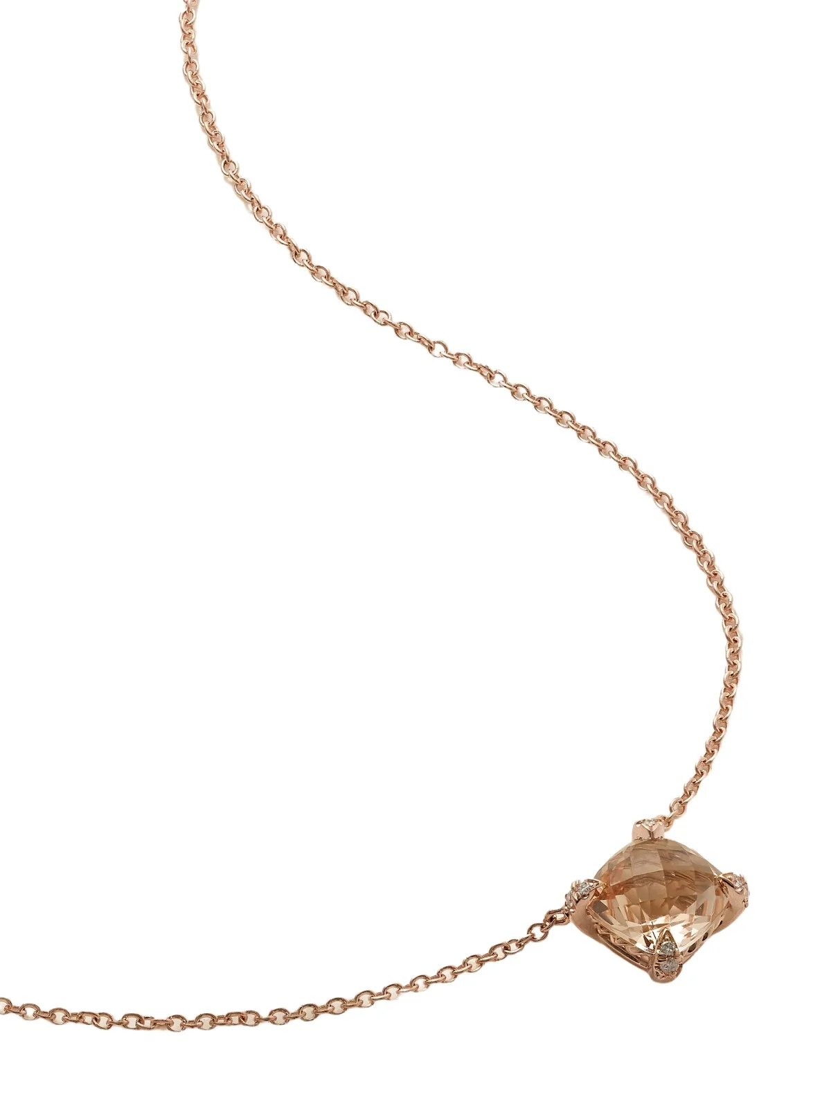 Chatelaine 18-karat Rose Gold, Morganite And Diamond Necklace Chatelaine 18-karat Rose Gold, Morganite And Diamond Necklace