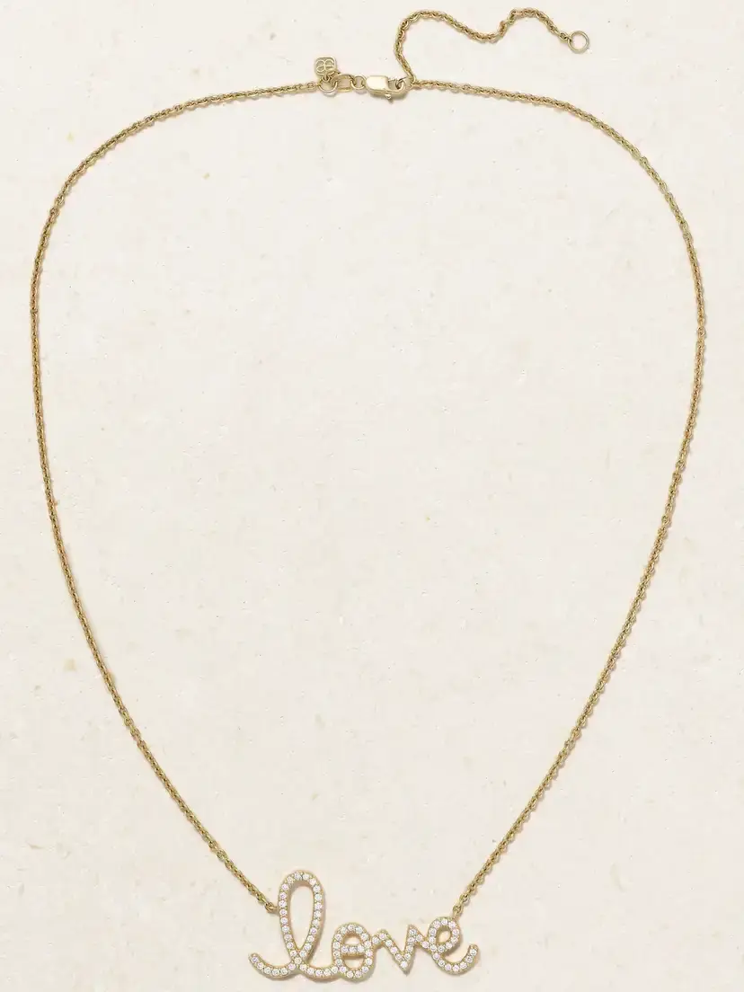 Sydney Evan Big Love 14-karat Gold Diamond Necklace | Thumbnail 4 Sydney Evan Big Love 14-karat Gold Diamond Necklace | Thumbnail 4