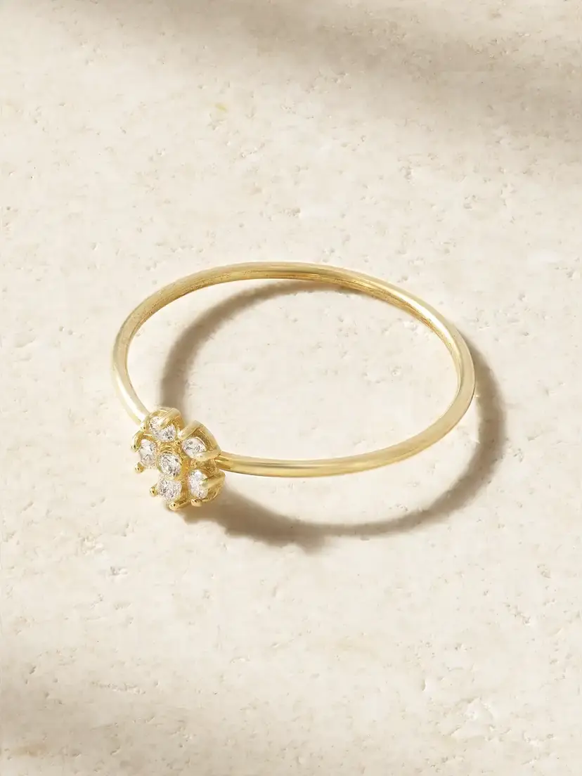 Jennifer Meyer Flower 18-karat Gold Diamond Ring | Thumbnail 2