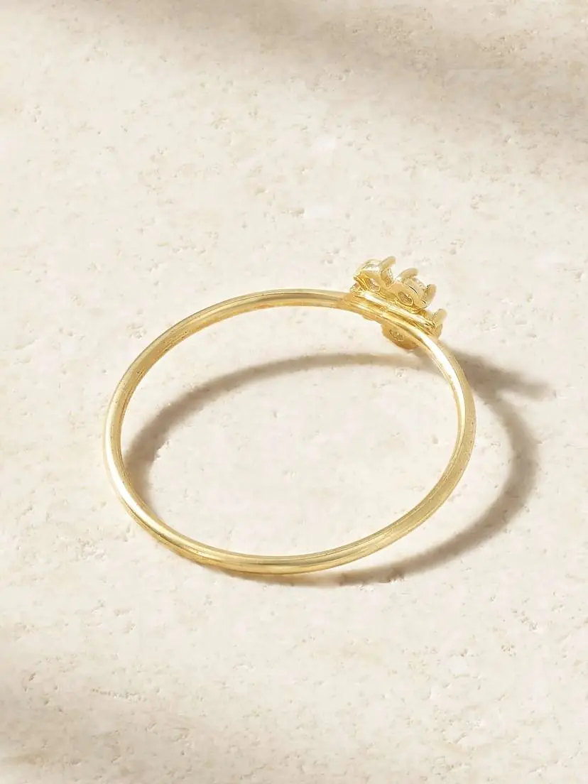 Jennifer Meyer Flower 18-karat Gold Diamond Ring | Thumbnail 4