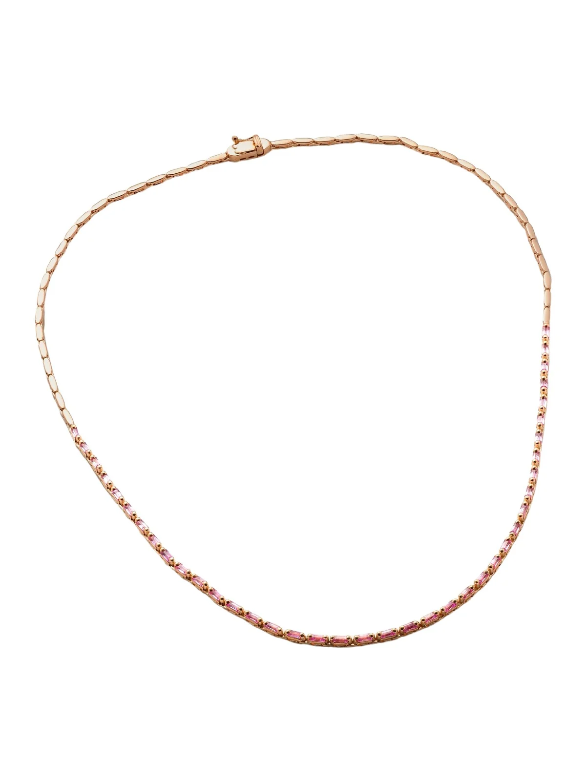 18-karat Gold Sapphire Tennis Necklace