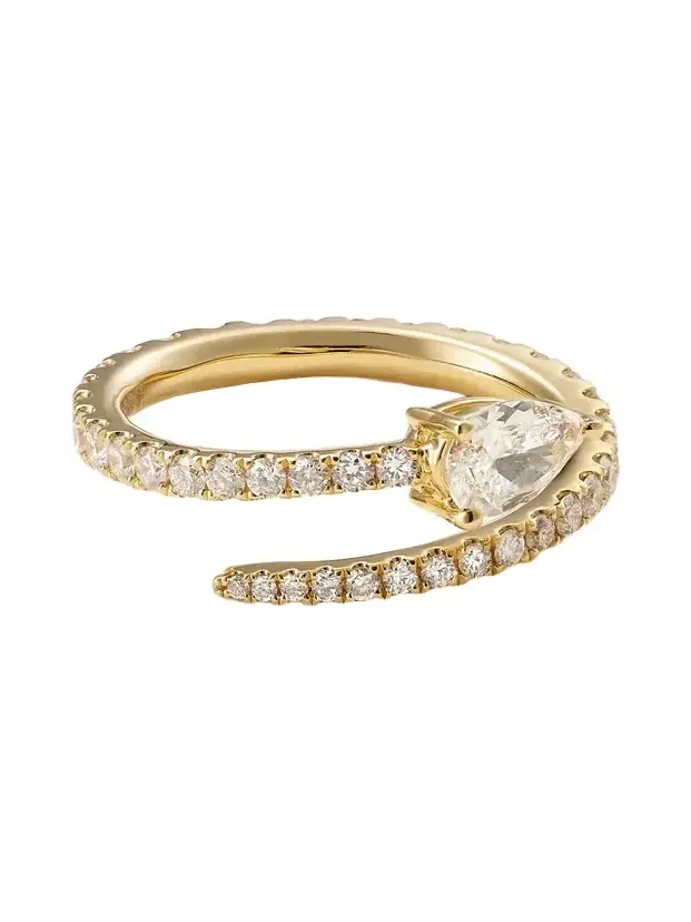 Two Row 18-karat Gold Diamond Ring