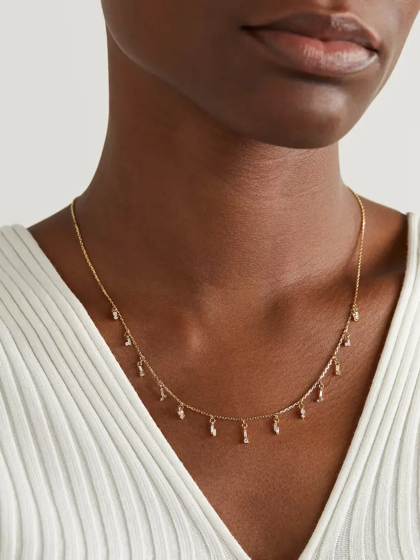 Suzanne Kalan 18-karat Gold Diamond Necklace | Thumbnail 2 Suzanne Kalan 18-karat Gold Diamond Necklace | Thumbnail 2