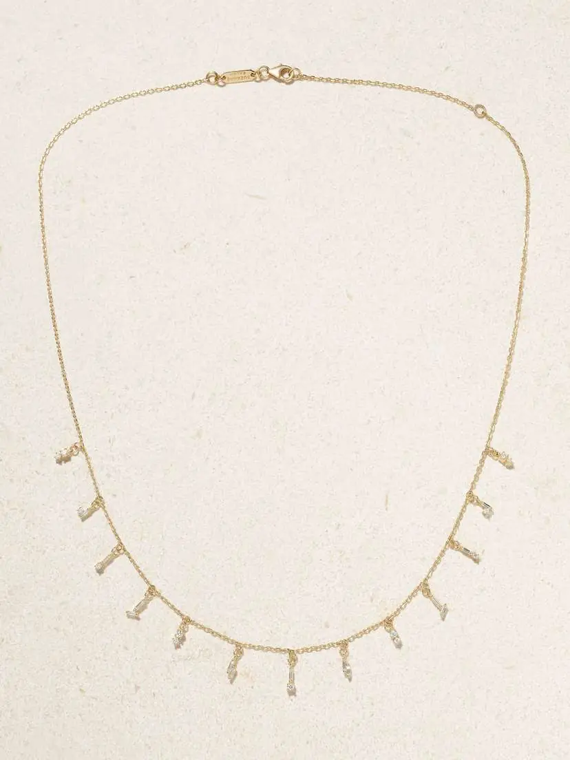 Suzanne Kalan 18-karat Gold Diamond Necklace | Thumbnail 4 Suzanne Kalan 18-karat Gold Diamond Necklace | Thumbnail 4