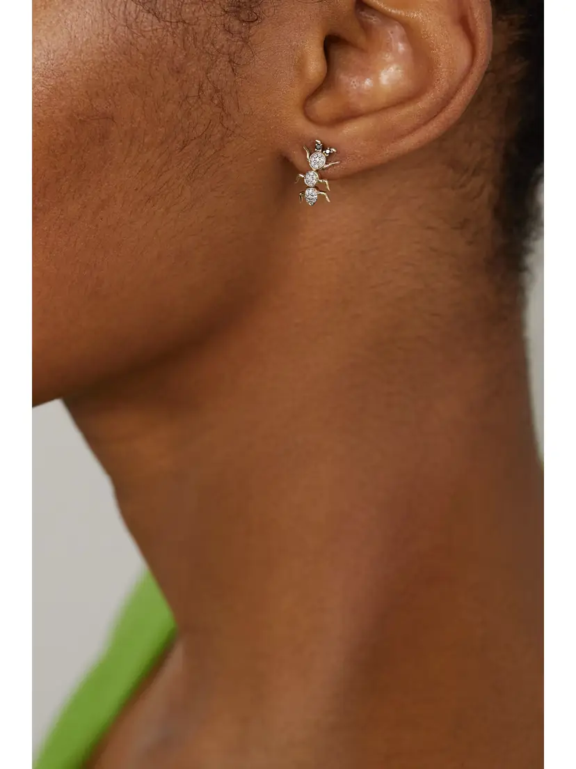 Yvonne Léon 9-karat Gold Diamond Single Earring | Thumbnail 2 Yvonne Léon 9-karat Gold Diamond Single Earring | Thumbnail 2