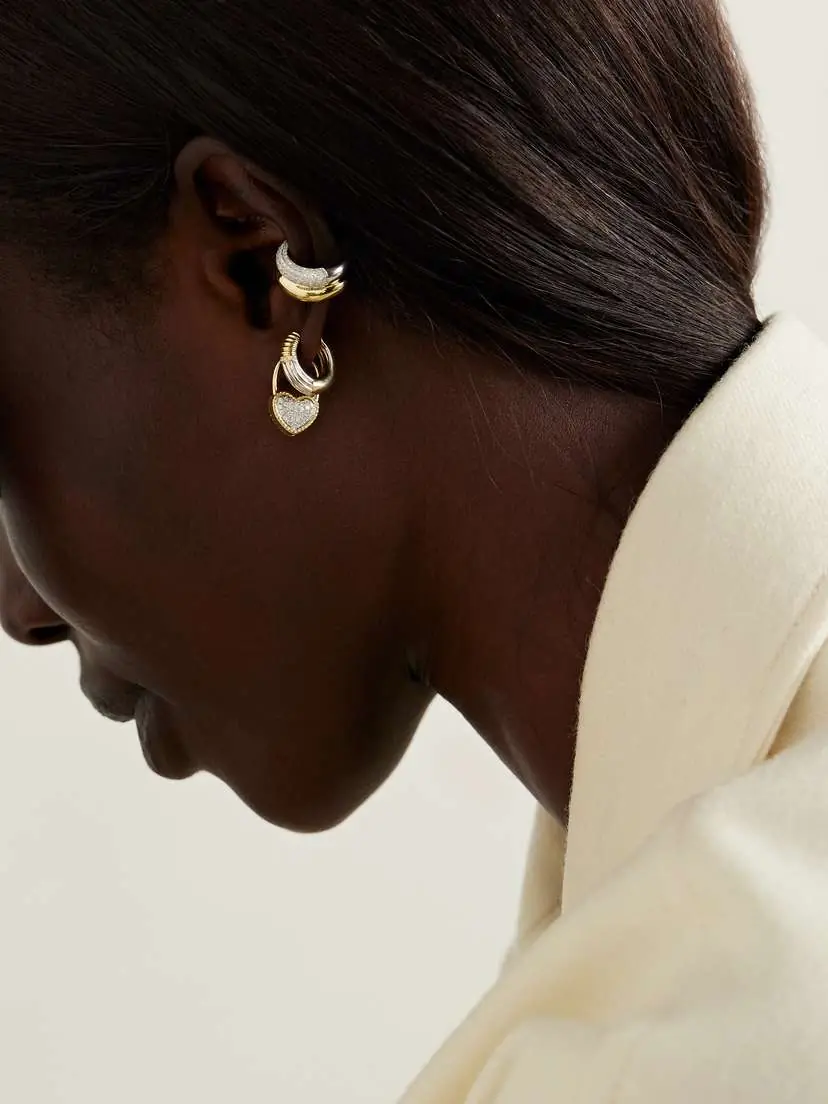 Yvonne Léon 9-karat Gold Diamond Single Earring | Thumbnail 4 Yvonne Léon 9-karat Gold Diamond Single Earring | Thumbnail 4