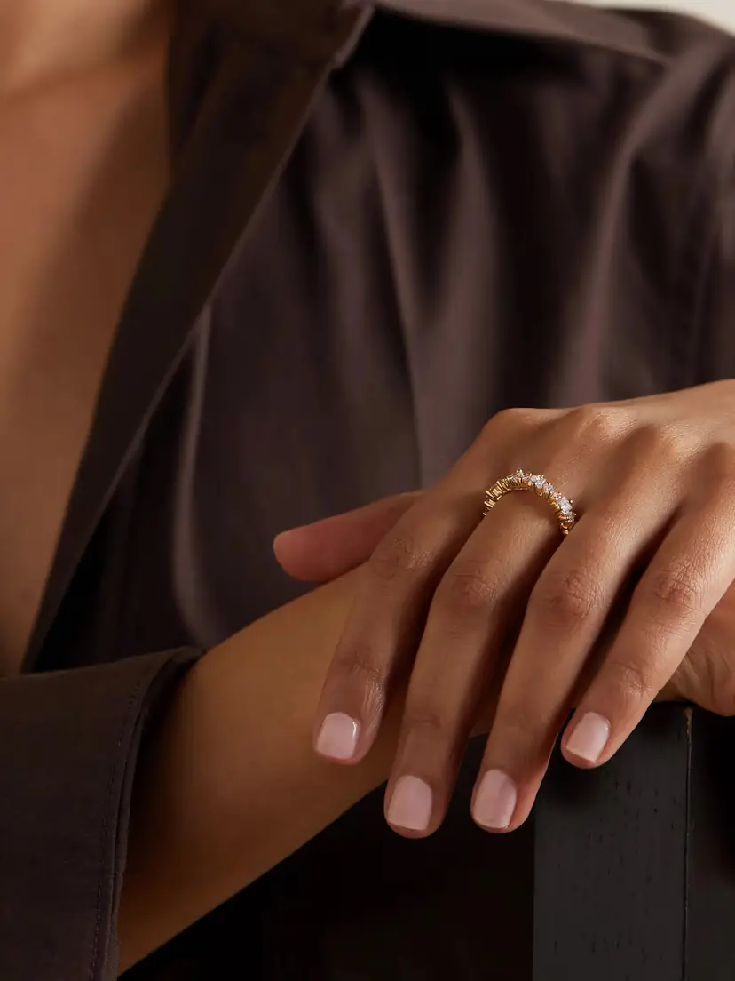 Suzanne Kalan Eternity 18-karat Gold Diamond Ring | Thumbnail 2