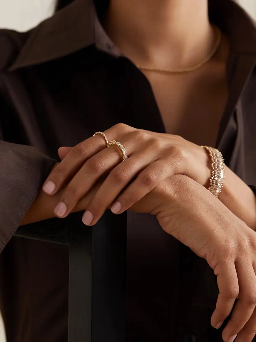 Suzanne Kalan Eternity 18-karat Gold Diamond Ring | Thumbnail 6