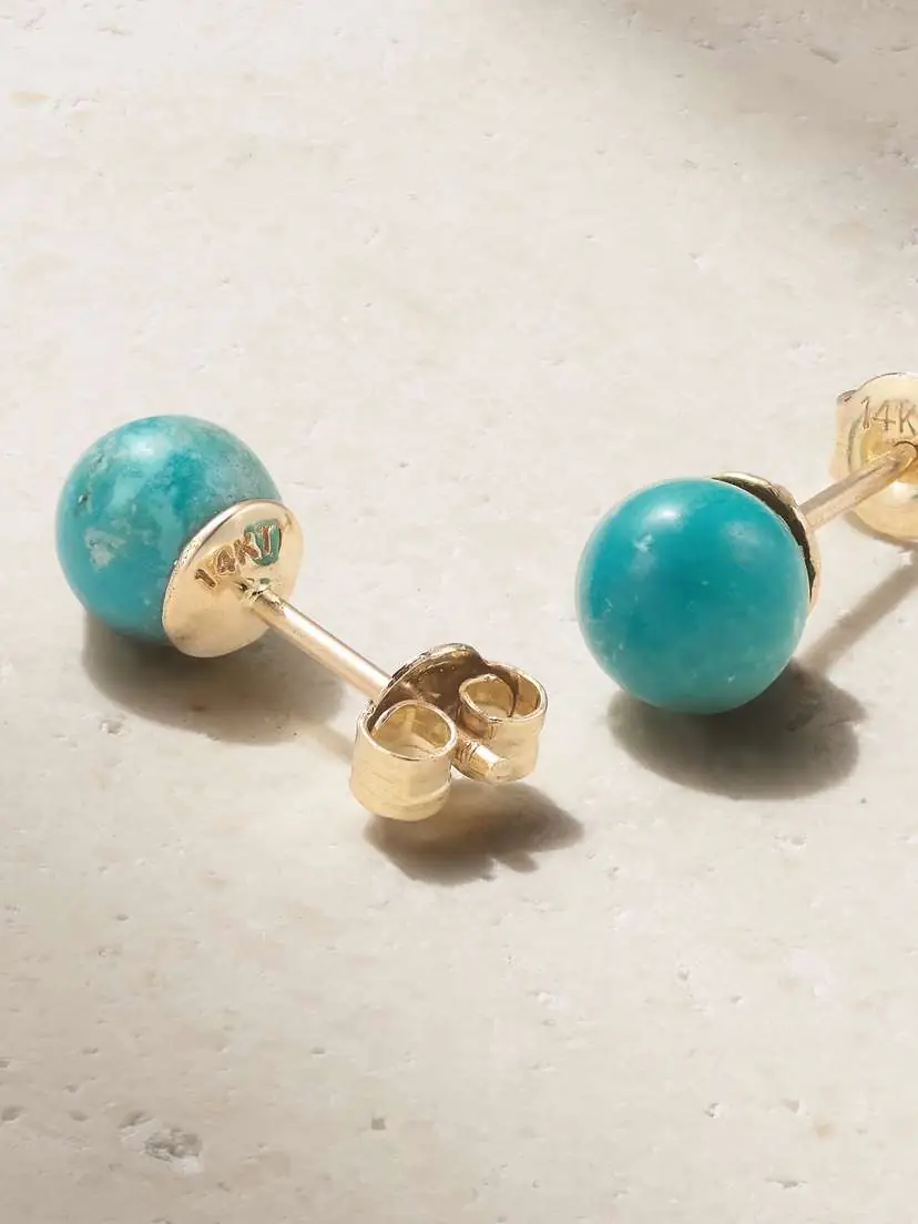 Mateo 14-karat Gold Turquoise Earrings | Thumbnail 3