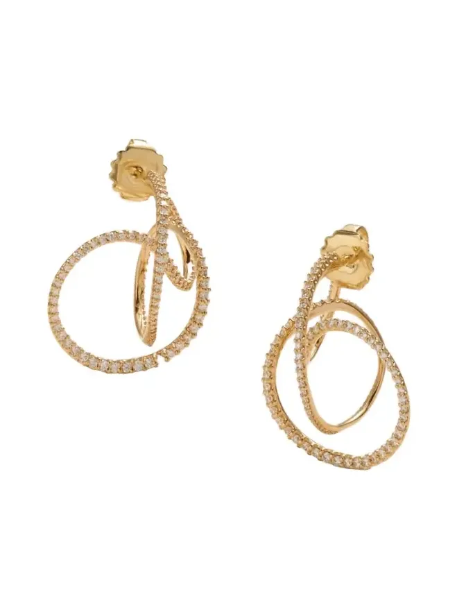 Twisted Love 18-karat Gold Diamond Earrings