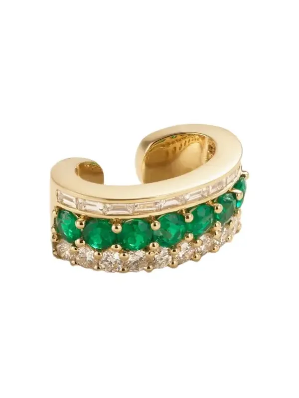 Lola 18-karat Gold, Emerald And Diamond Ear Cuff Lola 18-karat Gold, Emerald And Diamond Ear Cuff