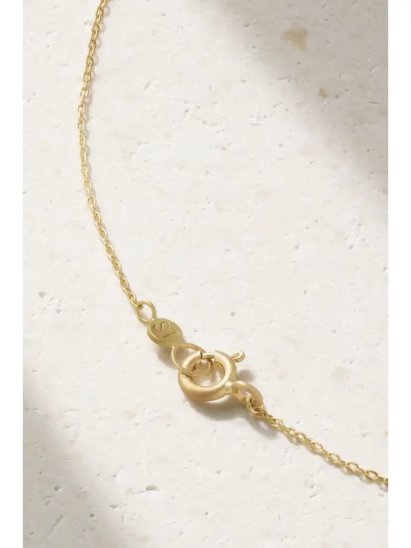 Sia Taylor Falling Leaf 18-karat Gold Necklace | Thumbnail 3 Sia Taylor Falling Leaf 18-karat Gold Necklace | Thumbnail 3