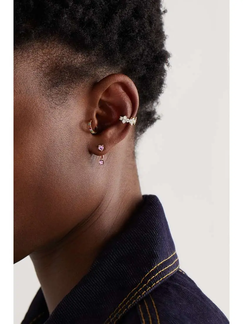 Anita Ko Orbit 18-karat Rose Gold Sapphire Single Earring | Thumbnail 5 Anita Ko Orbit 18-karat Rose Gold Sapphire Single Earring | Thumbnail 5