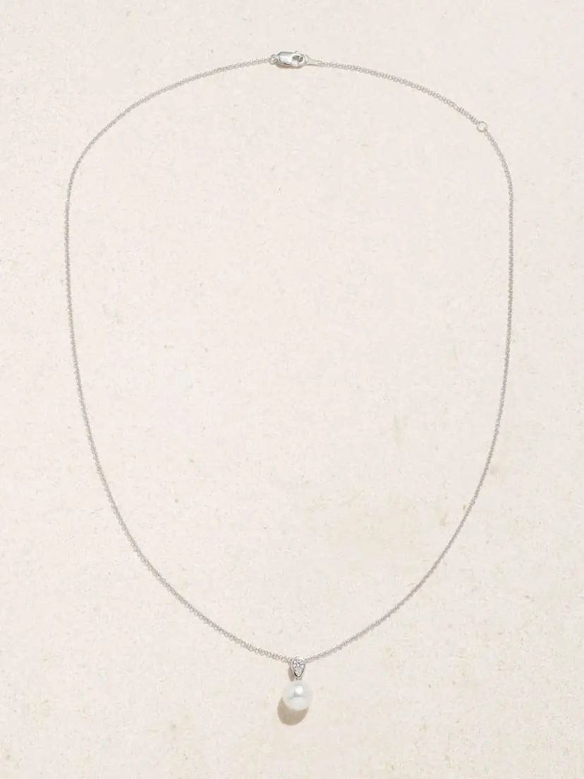 Mikimoto Morning Dew 18-karat White Gold, Pearl And Diamond Necklace | Thumbnail 4 Mikimoto Morning Dew 18-karat White Gold, Pearl And Diamond Necklace | Thumbnail 4
