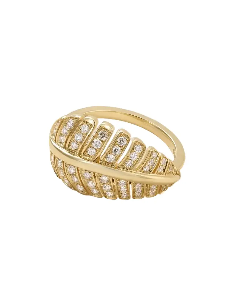 Jennifer Meyer Small Leaf 18-karat Gold Diamond Ring | Image 1 Jennifer Meyer Small Leaf 18-karat Gold Diamond Ring | Image 1