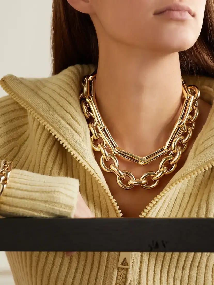 Lauren Rubinski Extra Large 14-karat Gold Necklace | Thumbnail 2