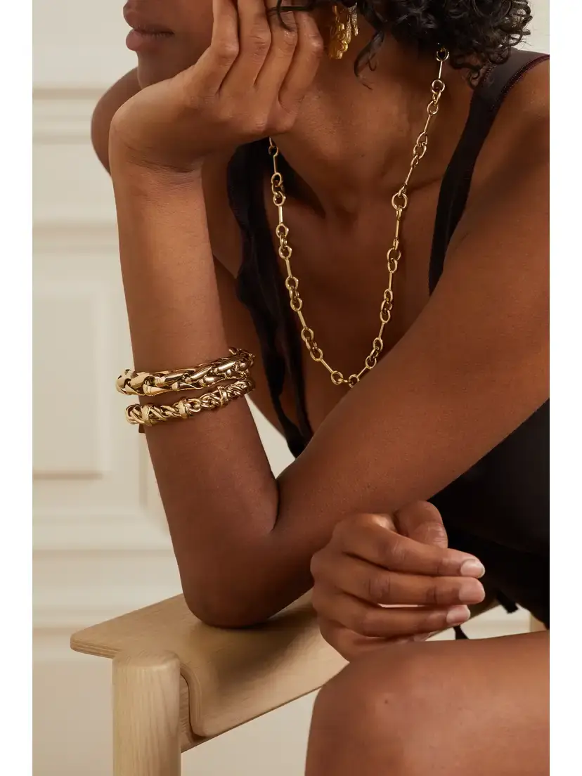 Lauren Rubinski Medium 14-karat Gold Bracelet | Thumbnail 4 Lauren Rubinski Medium 14-karat Gold Bracelet | Thumbnail 4