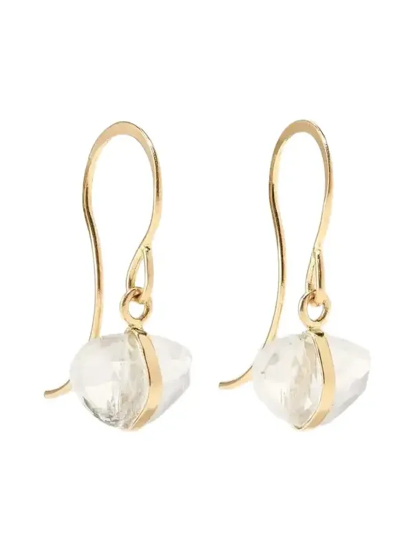 14-karat Recycled Gold Moonstone Earrings 14-karat Recycled Gold Moonstone Earrings