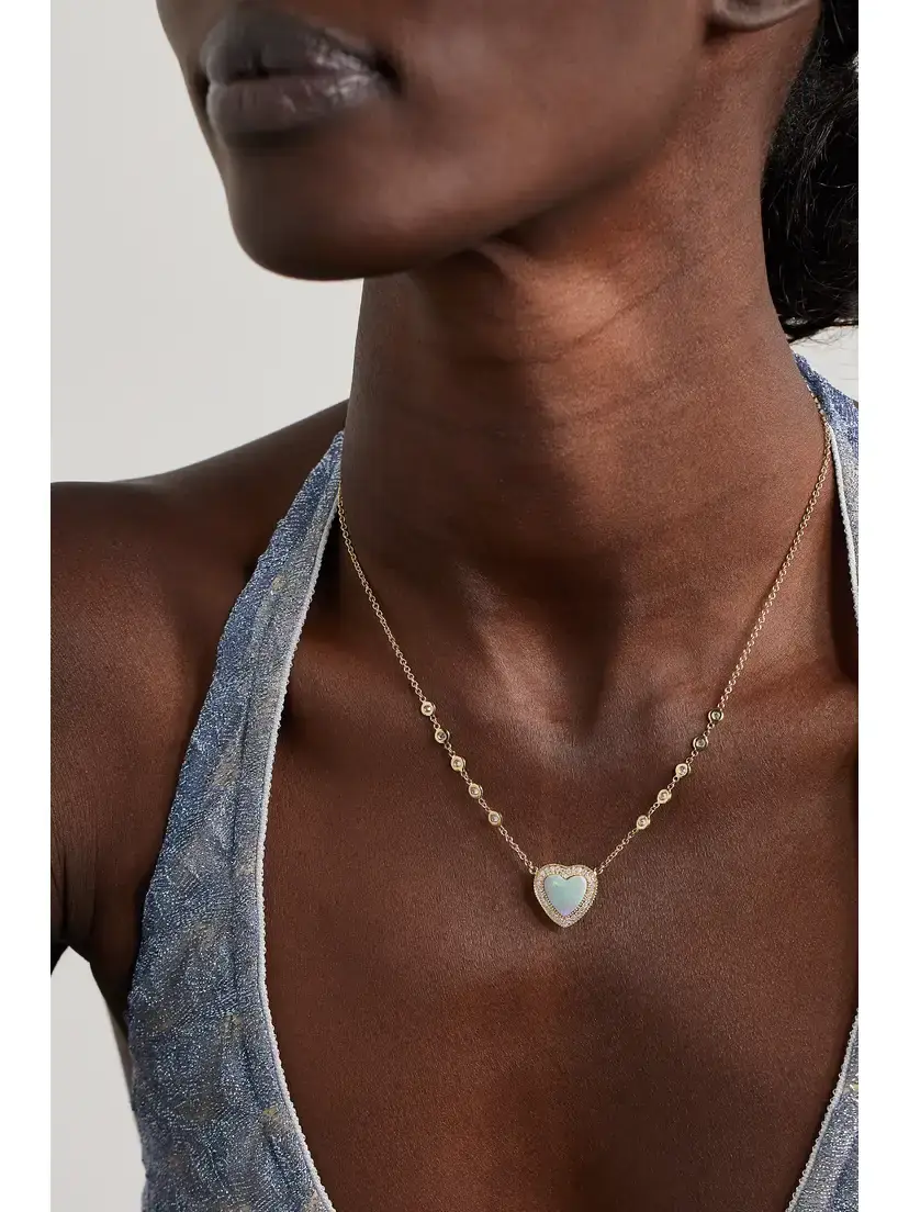 Jacquie Aiche 14-karat Gold, Diamond And Opal Necklace | Thumbnail 2 Jacquie Aiche 14-karat Gold, Diamond And Opal Necklace | Thumbnail 2