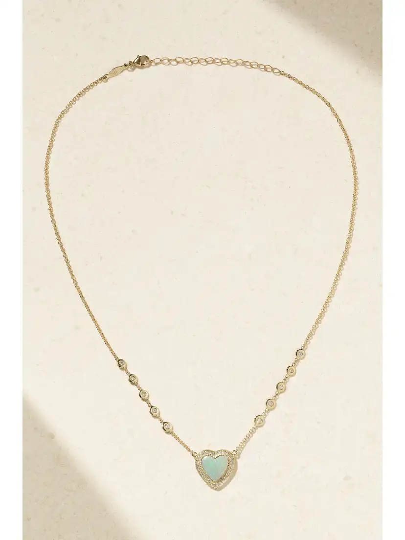 Jacquie Aiche 14-karat Gold, Diamond And Opal Necklace | Thumbnail 4 Jacquie Aiche 14-karat Gold, Diamond And Opal Necklace | Thumbnail 4