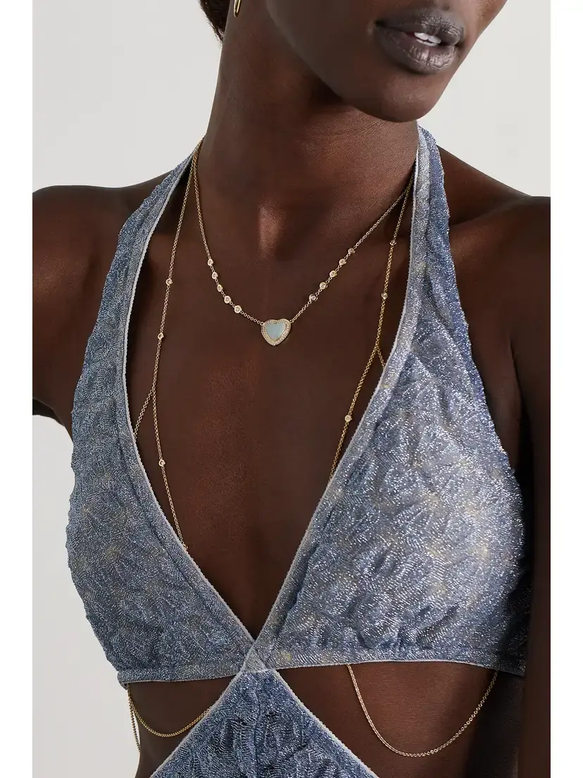 Jacquie Aiche 14-karat Gold, Diamond And Opal Necklace | Thumbnail 5 Jacquie Aiche 14-karat Gold, Diamond And Opal Necklace | Thumbnail 5