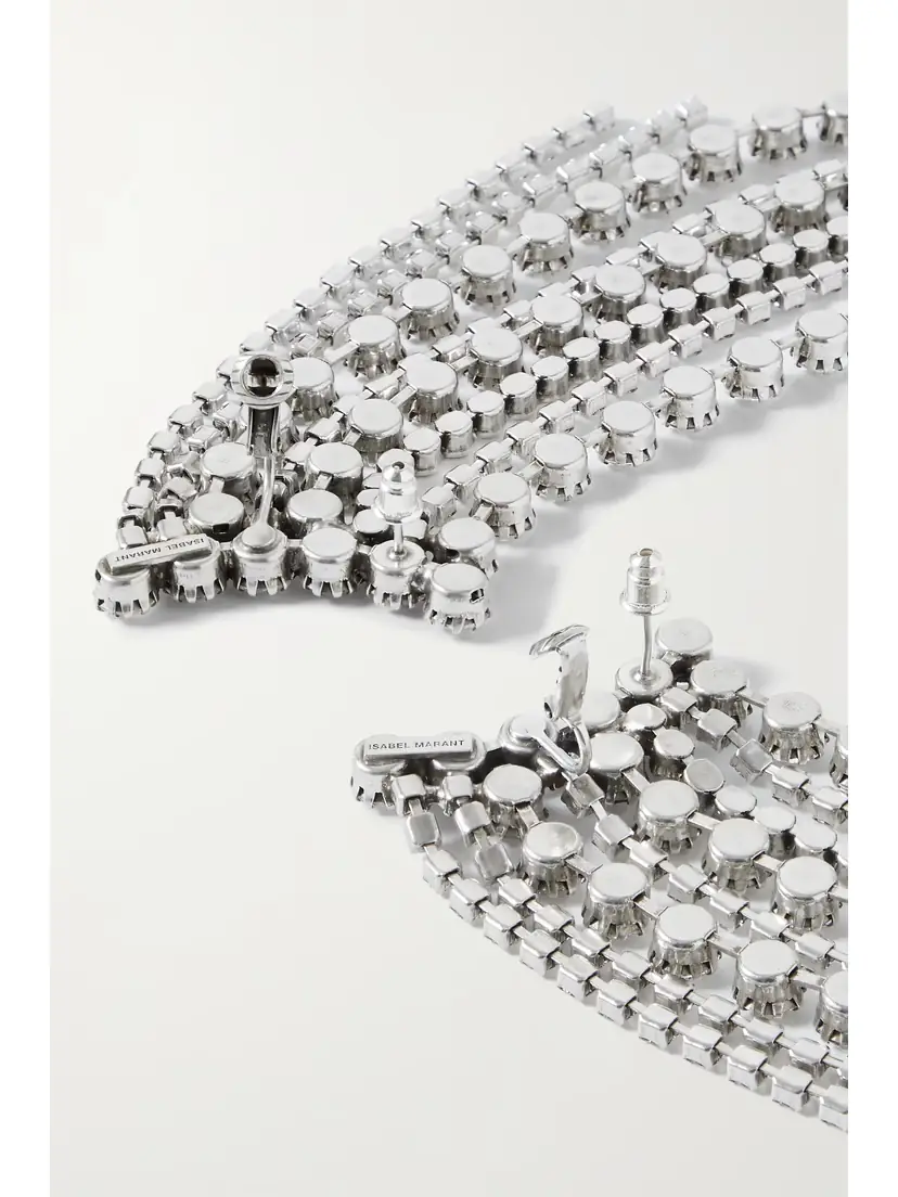 Isabel Marant Midnight Dancin Silver-tone Crystal Earrings | Thumbnail 3