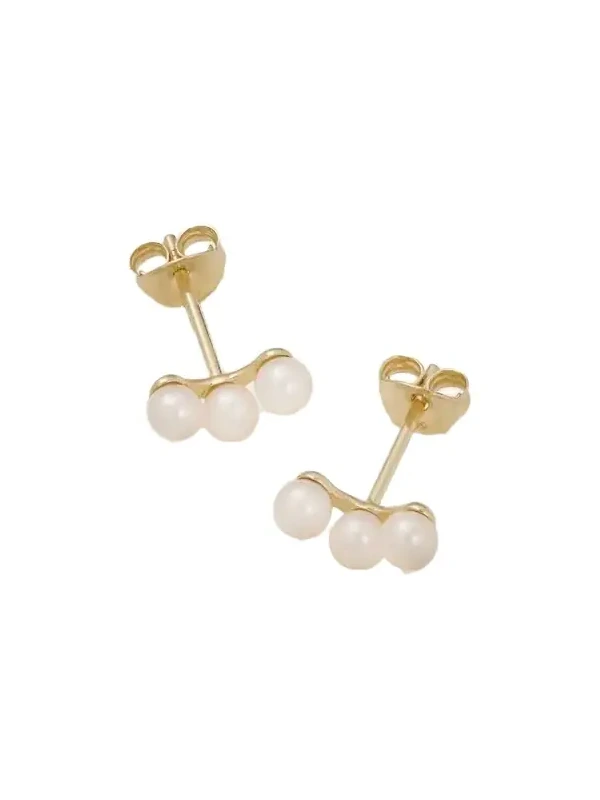 Trio 14-karat Gold Pearl Earrings Trio 14-karat Gold Pearl Earrings