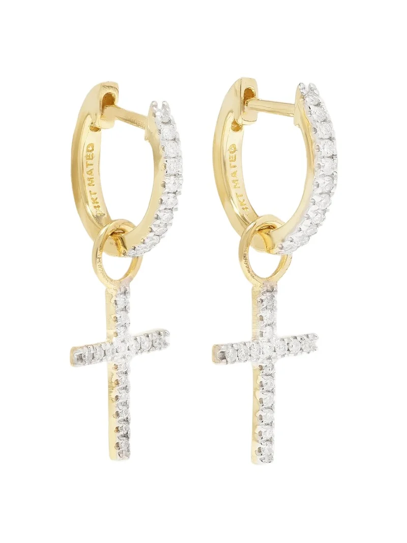 14-karat Gold Diamond Hoop Earrings
