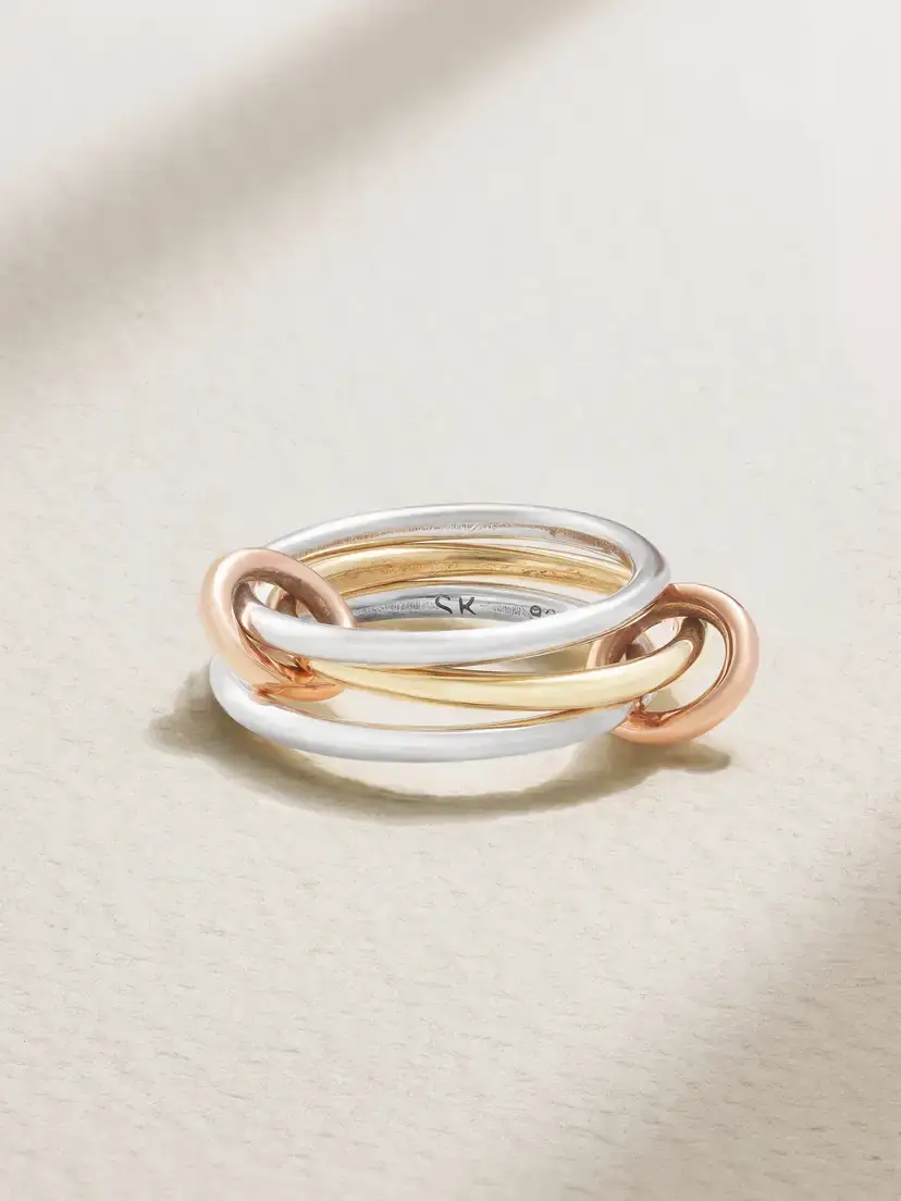 Spinelli Kilcollin Solarium Set Of Three 18-karat Yellow And Rose Gold And Sterling Silver Rings | Thumbnail 2 Spinelli Kilcollin Solarium Set Of Three 18-karat Yellow And Rose Gold And Sterling Silver Rings | Thumbnail 2