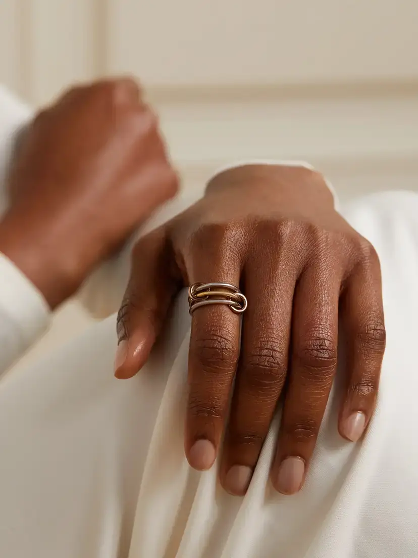 Spinelli Kilcollin Solarium Set Of Three 18-karat Yellow And Rose Gold And Sterling Silver Rings | Thumbnail 3 Spinelli Kilcollin Solarium Set Of Three 18-karat Yellow And Rose Gold And Sterling Silver Rings | Thumbnail 3