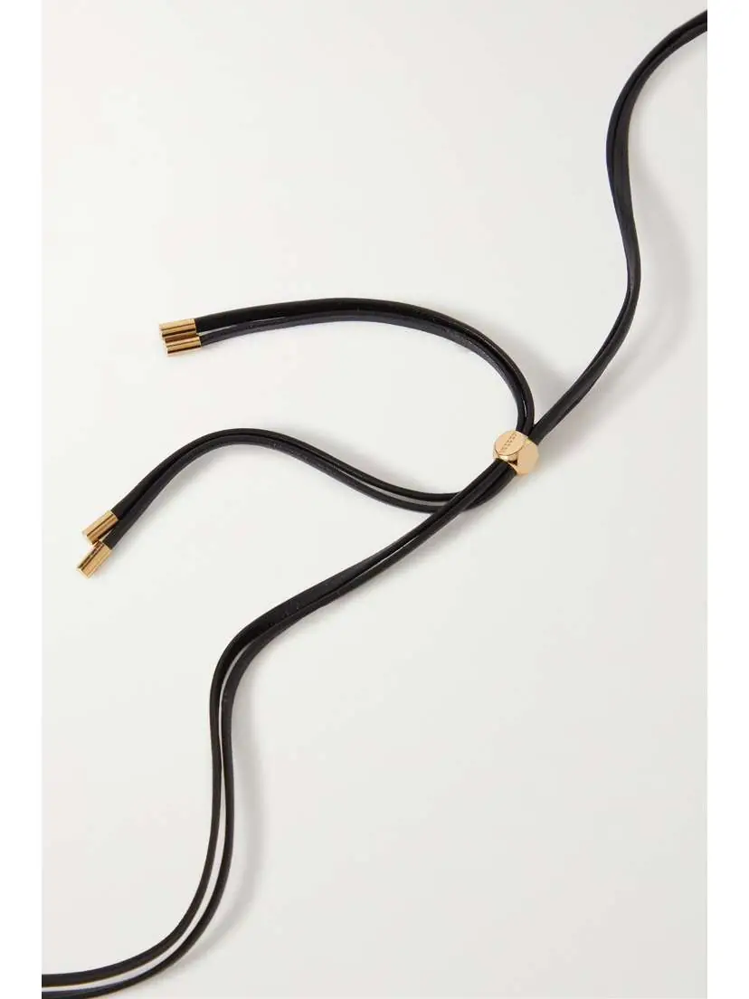 Isabel Marant Orion Leather And Gold-tone Choker | Thumbnail 3