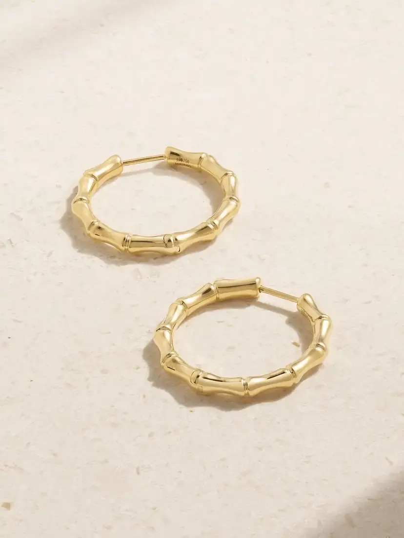 Bamboo 18-karat Gold Hoop Earrings Bamboo 18-karat Gold Hoop Earrings