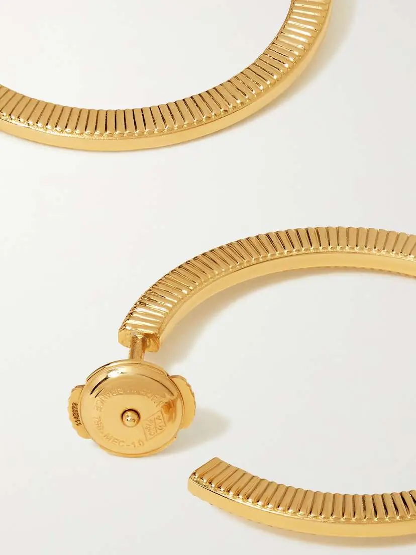 Viltier Rayon Disco 18-karat Gold Hoop Earrings | Thumbnail 5 Viltier Rayon Disco 18-karat Gold Hoop Earrings | Thumbnail 5