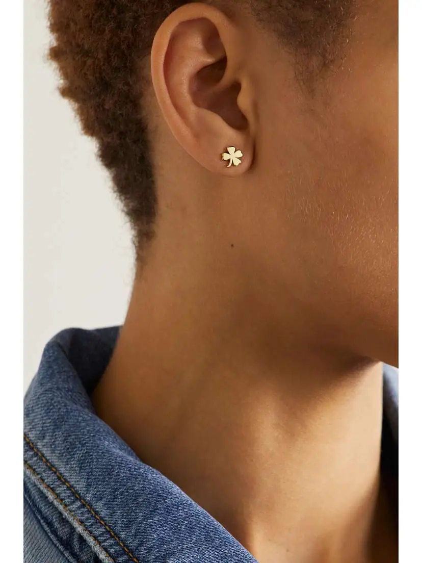 Jennifer Meyer Mini Clover 18-karat Gold Earrings | Thumbnail 2 Jennifer Meyer Mini Clover 18-karat Gold Earrings | Thumbnail 2