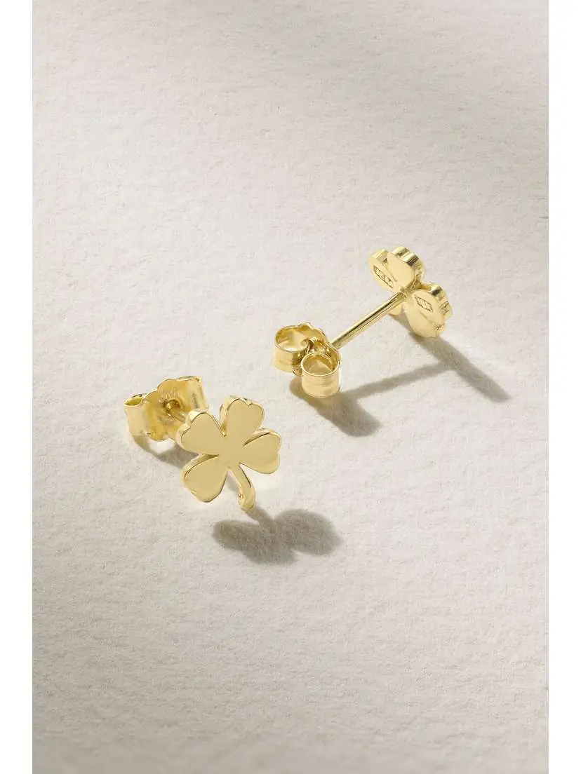 Jennifer Meyer Mini Clover 18-karat Gold Earrings | Thumbnail 3 Jennifer Meyer Mini Clover 18-karat Gold Earrings | Thumbnail 3
