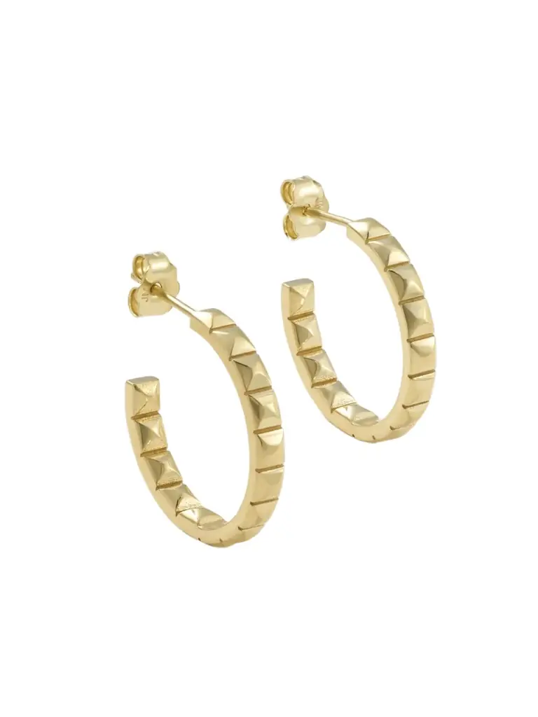Small Square 18-karat Gold Hoop Earrings