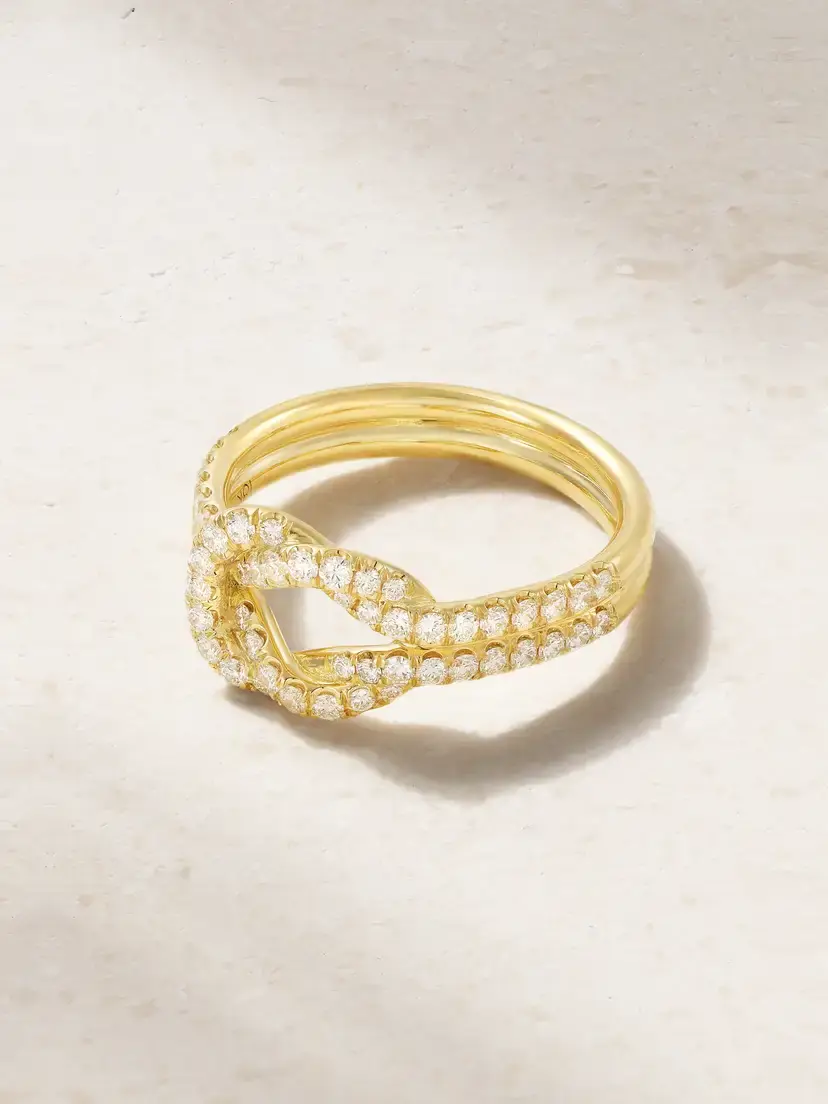 Anita Ko Knot 18-karat Gold Diamond Ring | Thumbnail 2