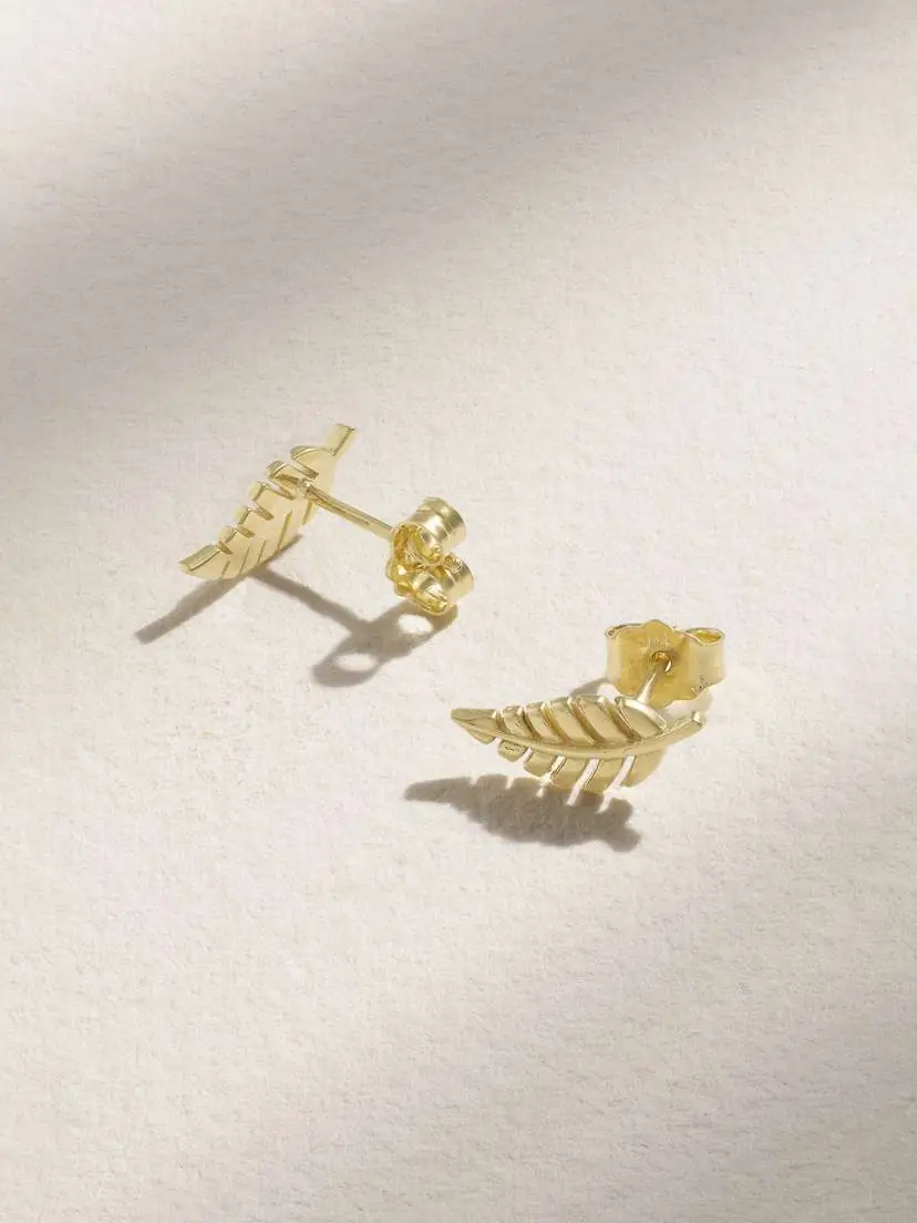 Jennifer Meyer Mini Leaf 18-karat Gold Earrings | Thumbnail 3 Jennifer Meyer Mini Leaf 18-karat Gold Earrings | Thumbnail 3