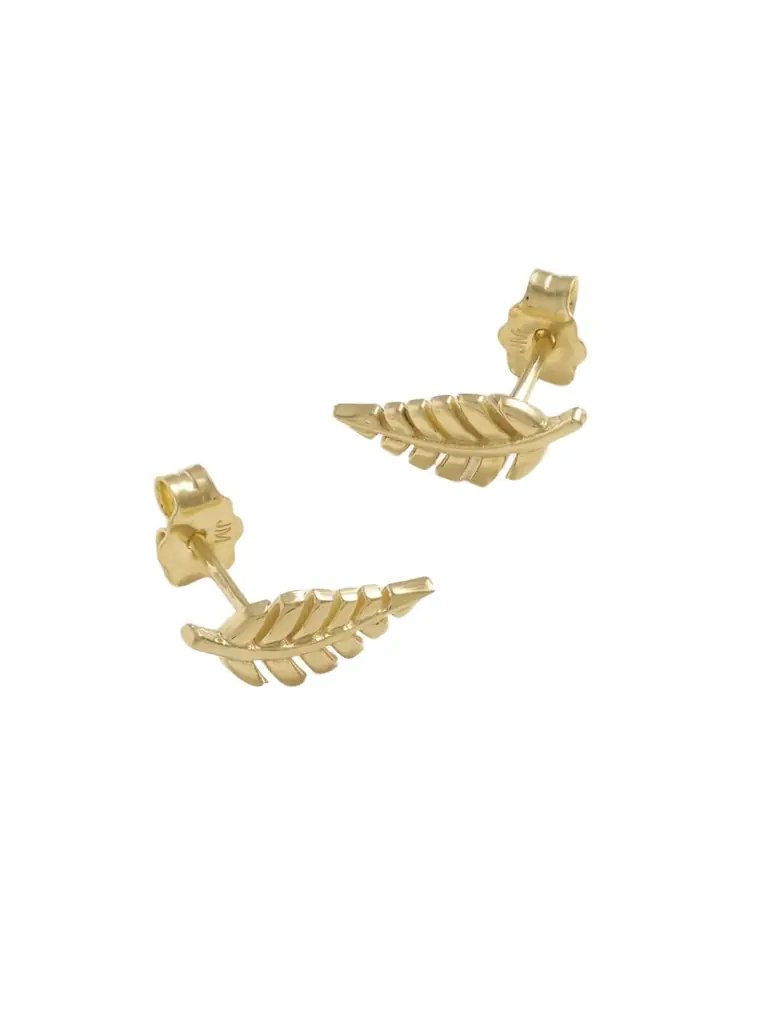 Jennifer Meyer Mini Leaf 18-karat Gold Earrings