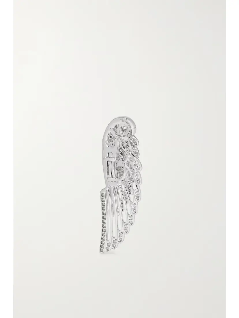 Garrard Wings Embrace 18-karat White Gold Diamond Earrings | Thumbnail 3